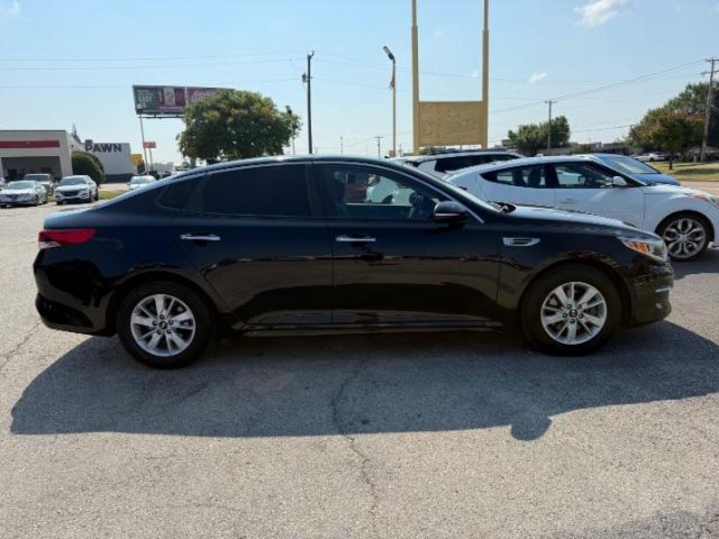 2018 BLACK Kia Optima LX (5XXGT4L32JG) with an 2.4L L4 DOHC 16V engine, 6-Speed Automatic transmission, located at 2715 W Pioneer Pkwy, Arlington, TX, 76013, (817) 265-9009, 32.710262, -97.153236 - Photo#4
