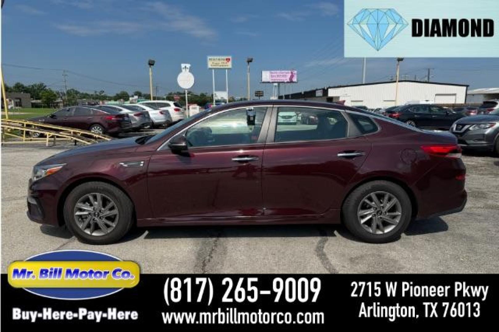 2020 PURPLE Kia Optima LX (5XXGT4L39LG) with an 2.4L L4 DOHC 16V engine, 6-Speed Automatic transmission, located at 2715 W Pioneer Pkwy, Arlington, TX, 76013, (817) 265-9009, 32.710262, -97.153236 - Photo#0