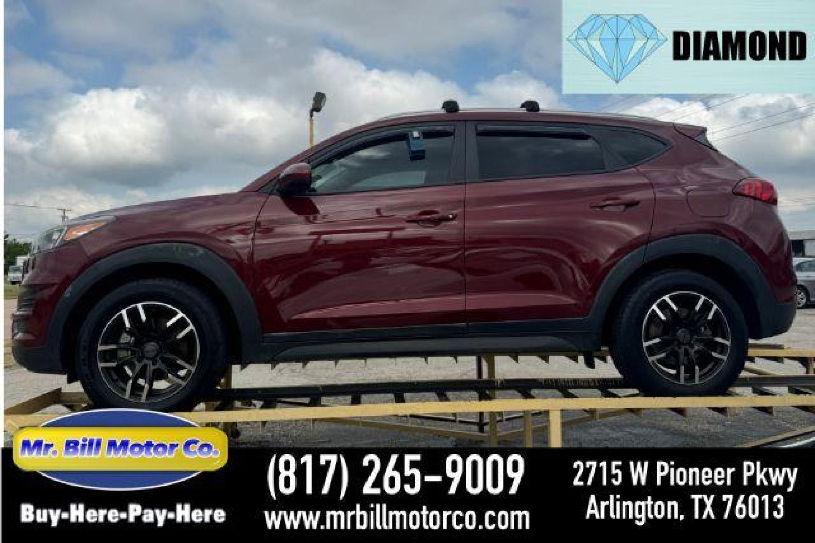 2019 MAROON Hyundai Tucson Value (KM8J33A40KU) with an 2.0L L4 DOHC 16V engine, 6-Speed Automatic transmission, located at 2715 W Pioneer Pkwy, Arlington, TX, 76013, (817) 265-9009, 32.710262, -97.153236 - Photo#0