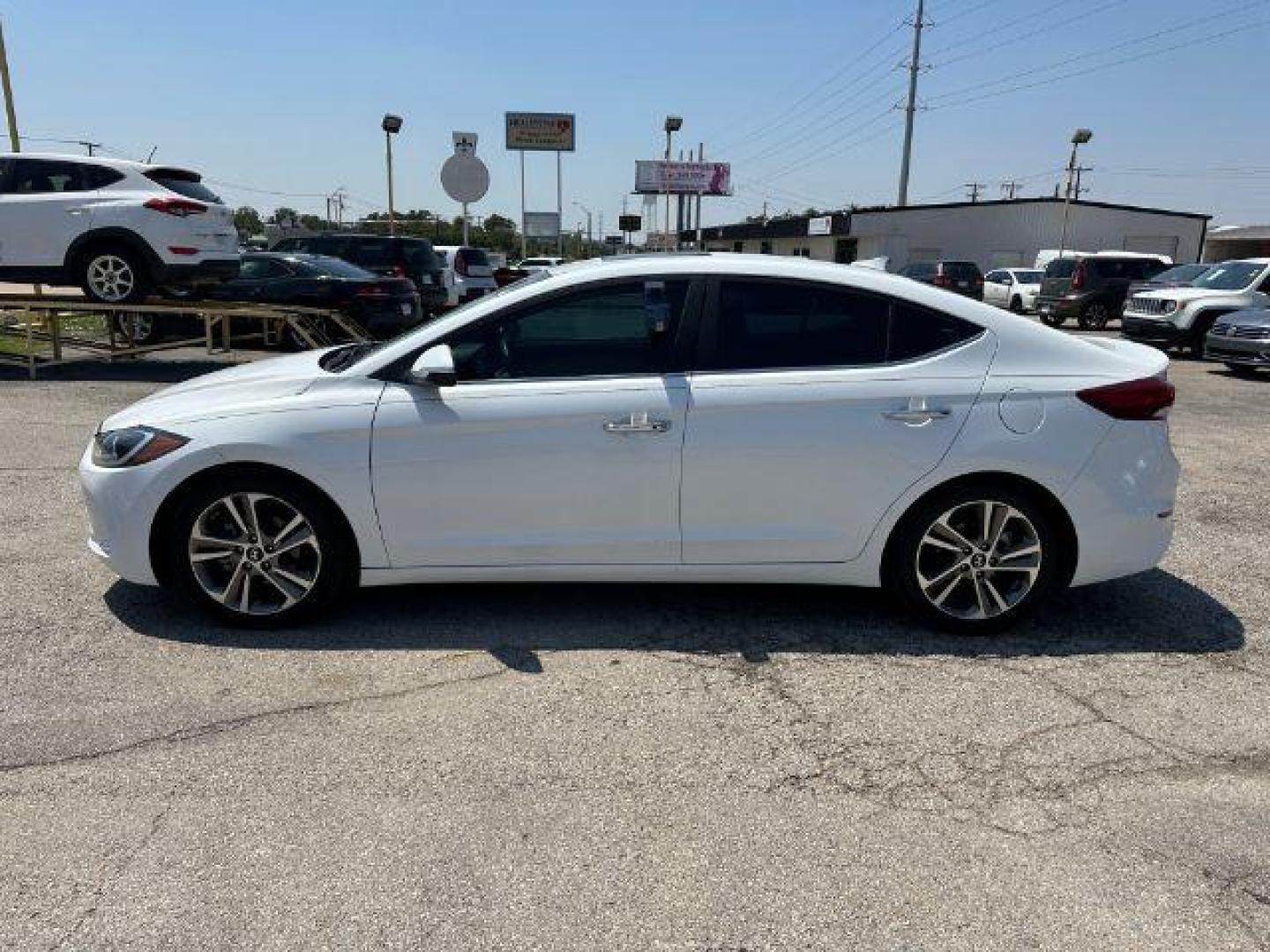 2017 WHITE Hyundai Elantra Limited (5NPD84LF3HH) with an 1.8L L4 DOHC 16V engine, 6-Speed Automatic transmission, located at 2715 W Pioneer Pkwy, Arlington, TX, 76013, (817) 265-9009, 32.710262, -97.153236 - Photo#2