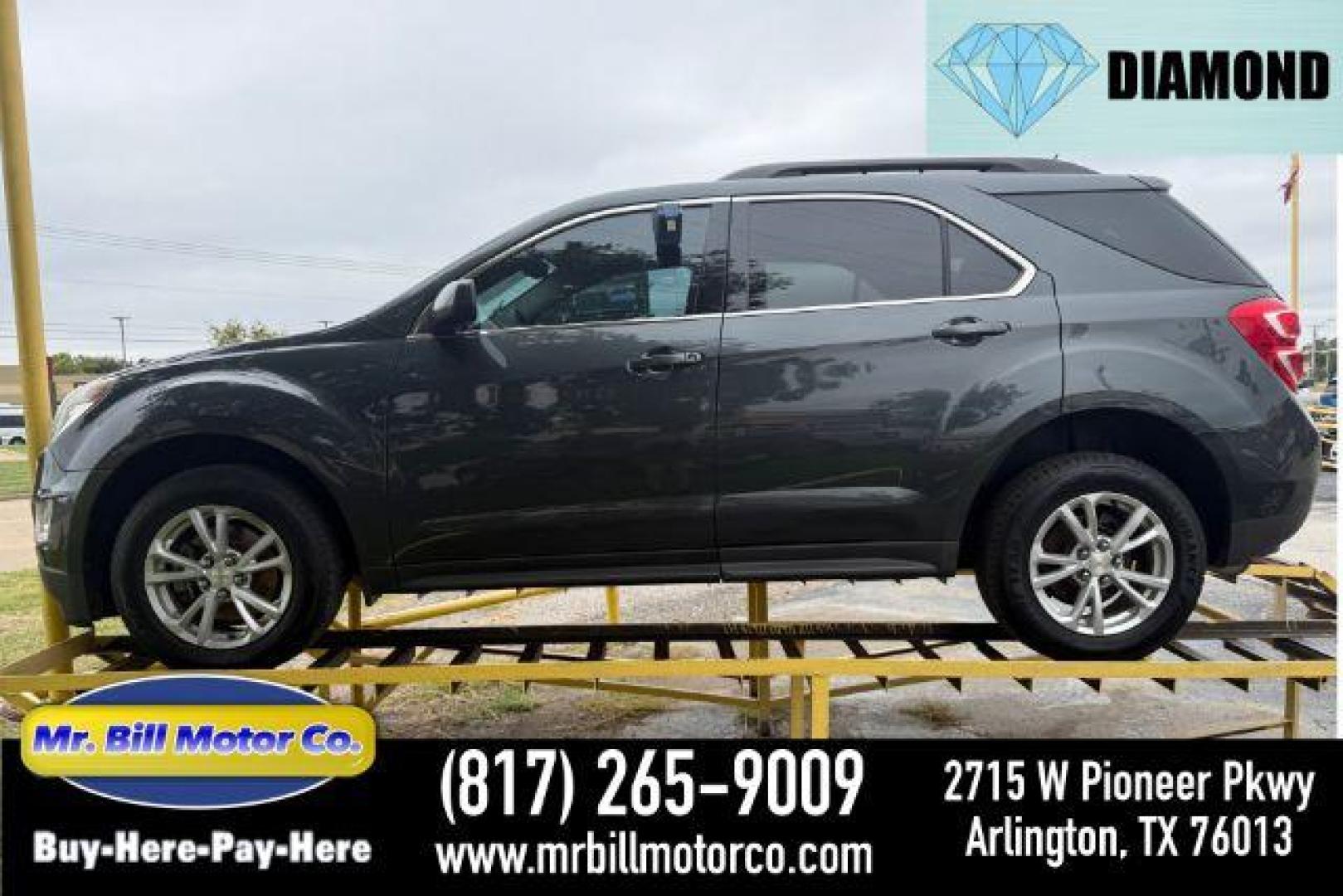 2017 GRAY Chevrolet Equinox LT 2WD (2GNALCEK1H1) with an 2.4L L4 DOHC 16V FFV engine, 6-Speed Automatic transmission, located at 2715 W Pioneer Pkwy, Arlington, TX, 76013, (817) 265-9009, 32.710262, -97.153236 - Photo#0