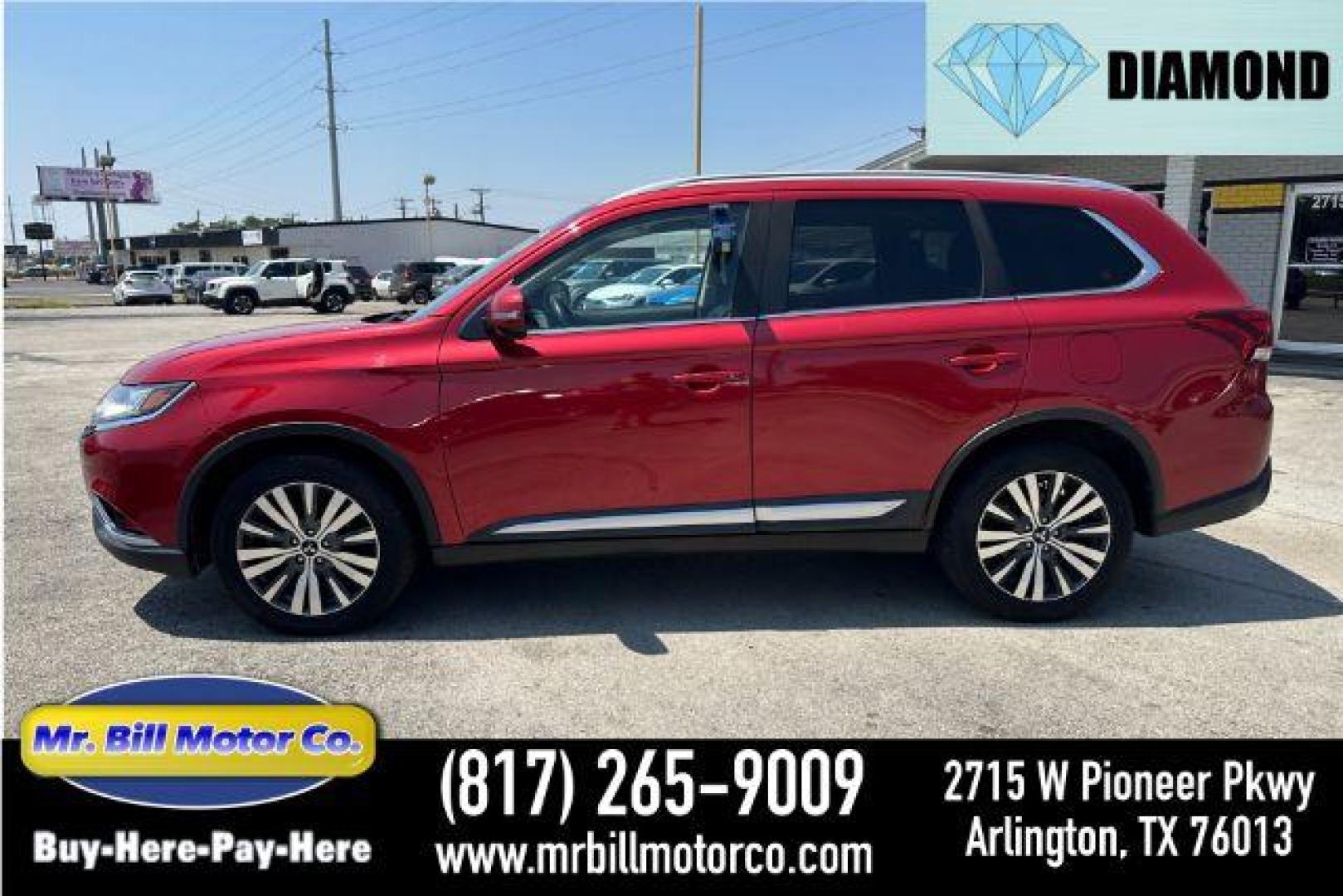 2020 RED Mitsubishi Outlander ES 2WD (JA4AD2A37LZ) with an 2.4L L4 DOHC 16V engine, Continuously Variabl transmission, located at 2715 W Pioneer Pkwy, Arlington, TX, 76013, (817) 265-9009, 32.710262, -97.153236 - Photo#0