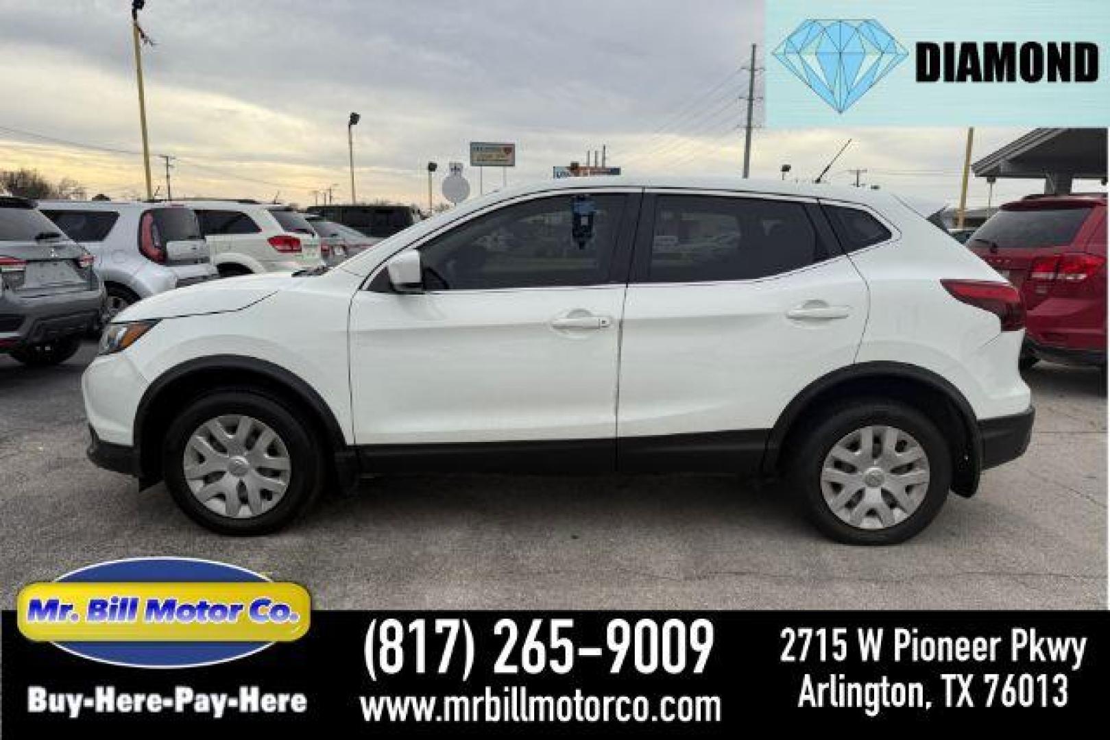 2019 WHITE Nissan Rogue Sport S (JN1BJ1CP4KW) with an 2.0L L4 DOHC 16V engine, Continuously Variable Transmission transmission, located at 2715 W Pioneer Pkwy, Arlington, TX, 76013, (817) 265-9009, 32.710262, -97.153236 - Photo#0