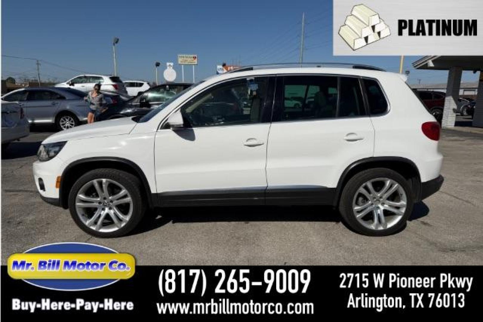 2012 WHITE Volkswagen Tiguan SEL (WVGAV7AX5CW) with an 2L I-4 gasoline dire engine, located at 2715 W Pioneer Pkwy, Arlington, TX, 76013, (817) 265-9009, 32.710262, -97.153236 - Photo#0