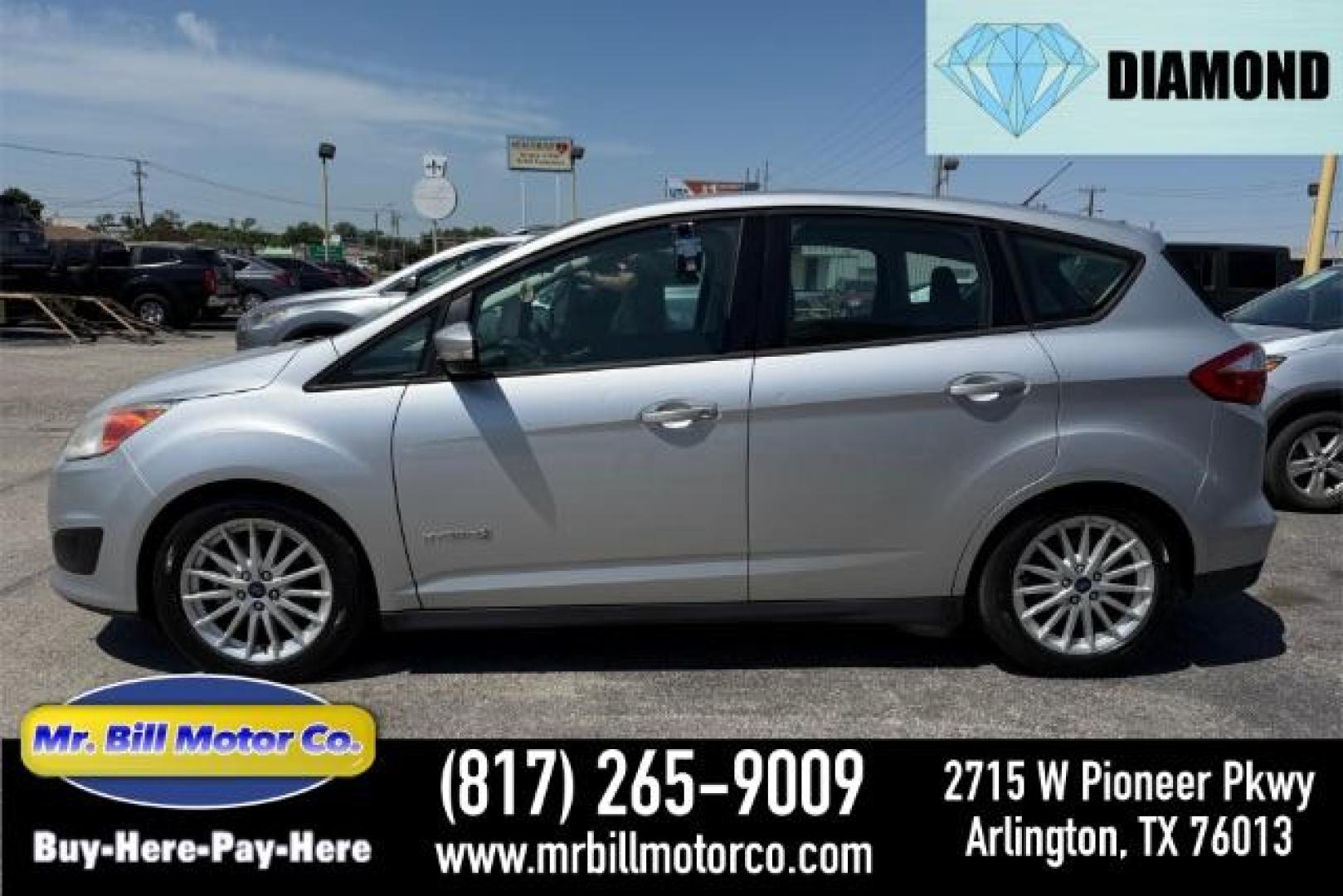 2016 SILVER Ford C-Max Hybrid SE (1FADP5AU1GL) with an 2L I-4 DOHC engine, located at 2715 W Pioneer Pkwy, Arlington, TX, 76013, (817) 265-9009, 32.710262, -97.153236 - Photo#0
