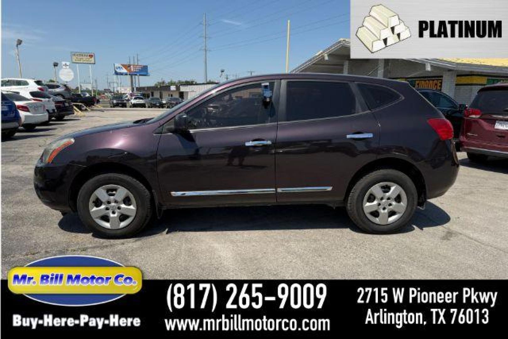2015 PURPLE Nissan Rogue Select S (JN8AS5MT2FW) with an 2.5L I-4 DOHC engine, located at 2715 W Pioneer Pkwy, Arlington, TX, 76013, (817) 265-9009, 32.710262, -97.153236 - Photo#0