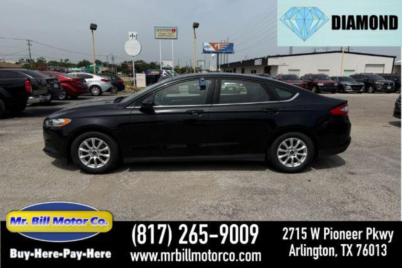 2015 BLACK Ford Fusion S (3FA6P0G78FR) with an Duratec 2.5L I-4 DOHC engine, located at 2715 W Pioneer Pkwy, Arlington, TX, 76013, (817) 265-9009, 32.710262, -97.153236 - Photo#0