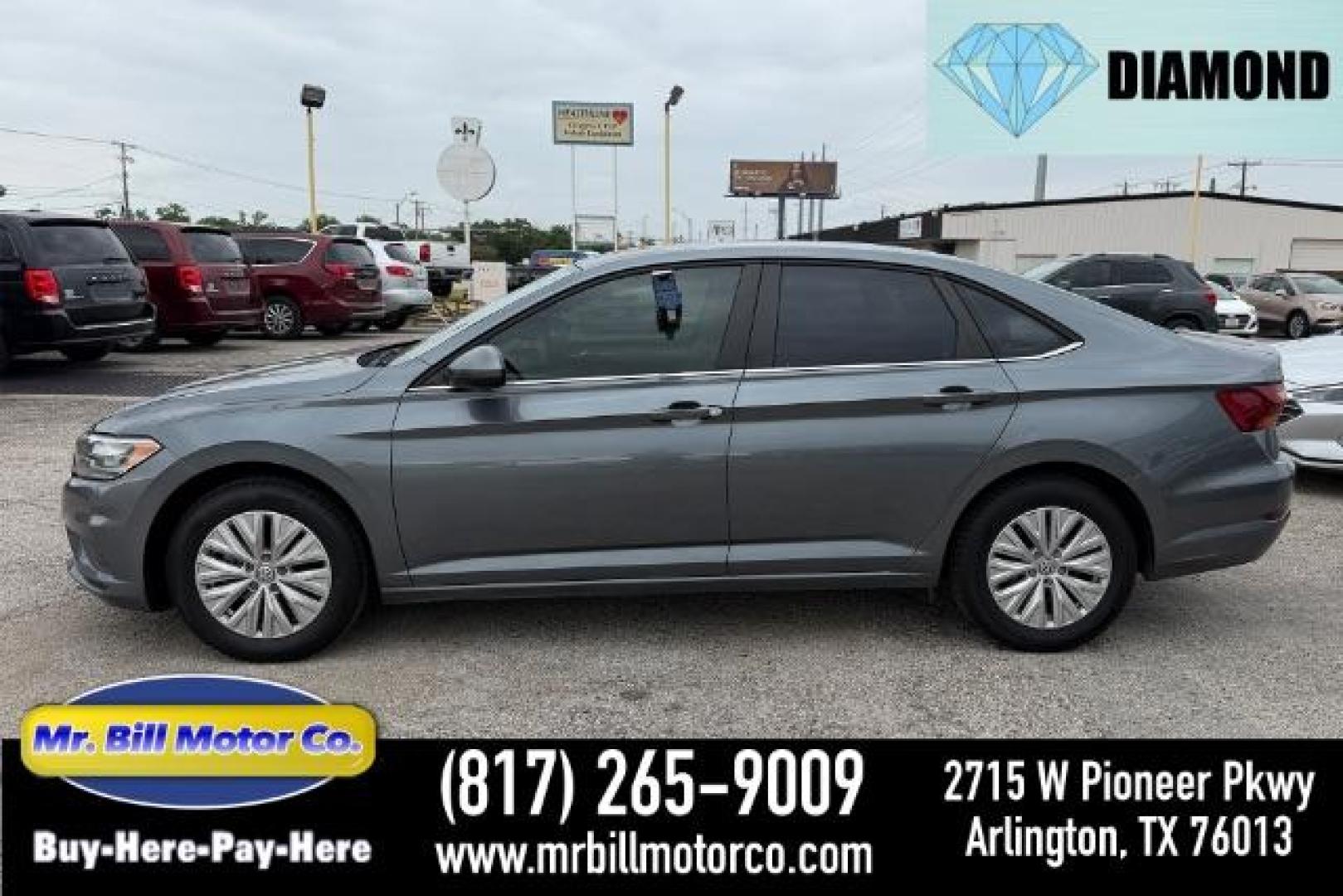2019 GRAY Volkswagen Jetta 1.4T S | 1.4T SE | 1 (3VWCB7BU5KM) with an 1.4L I-4 gasoline di engine, located at 2715 W Pioneer Pkwy, Arlington, TX, 76013, (817) 265-9009, 32.710262, -97.153236 - Photo#0