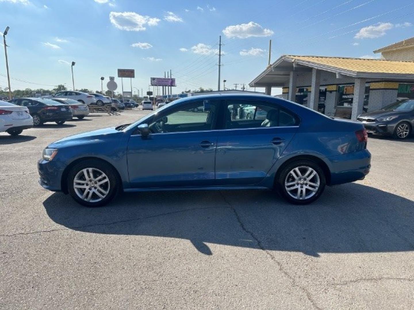 2017 BLUE Volkswagen Jetta 1.4T S 6A (3VW2B7AJ7HM) with an 1.4L L4 DOHC 16V engine, 6-Speed Automatic transmission, located at 2715 W Pioneer Pkwy, Arlington, TX, 76013, (817) 265-9009, 32.710262, -97.153236- Photo#1