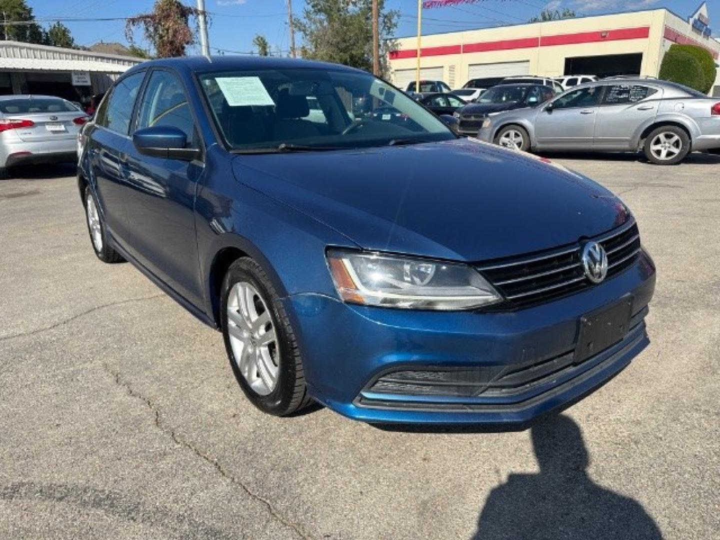 2017 BLUE Volkswagen Jetta 1.4T S 6A (3VW2B7AJ7HM) with an 1.4L L4 DOHC 16V engine, 6-Speed Automatic transmission, located at 2715 W Pioneer Pkwy, Arlington, TX, 76013, (817) 265-9009, 32.710262, -97.153236- Photo#2