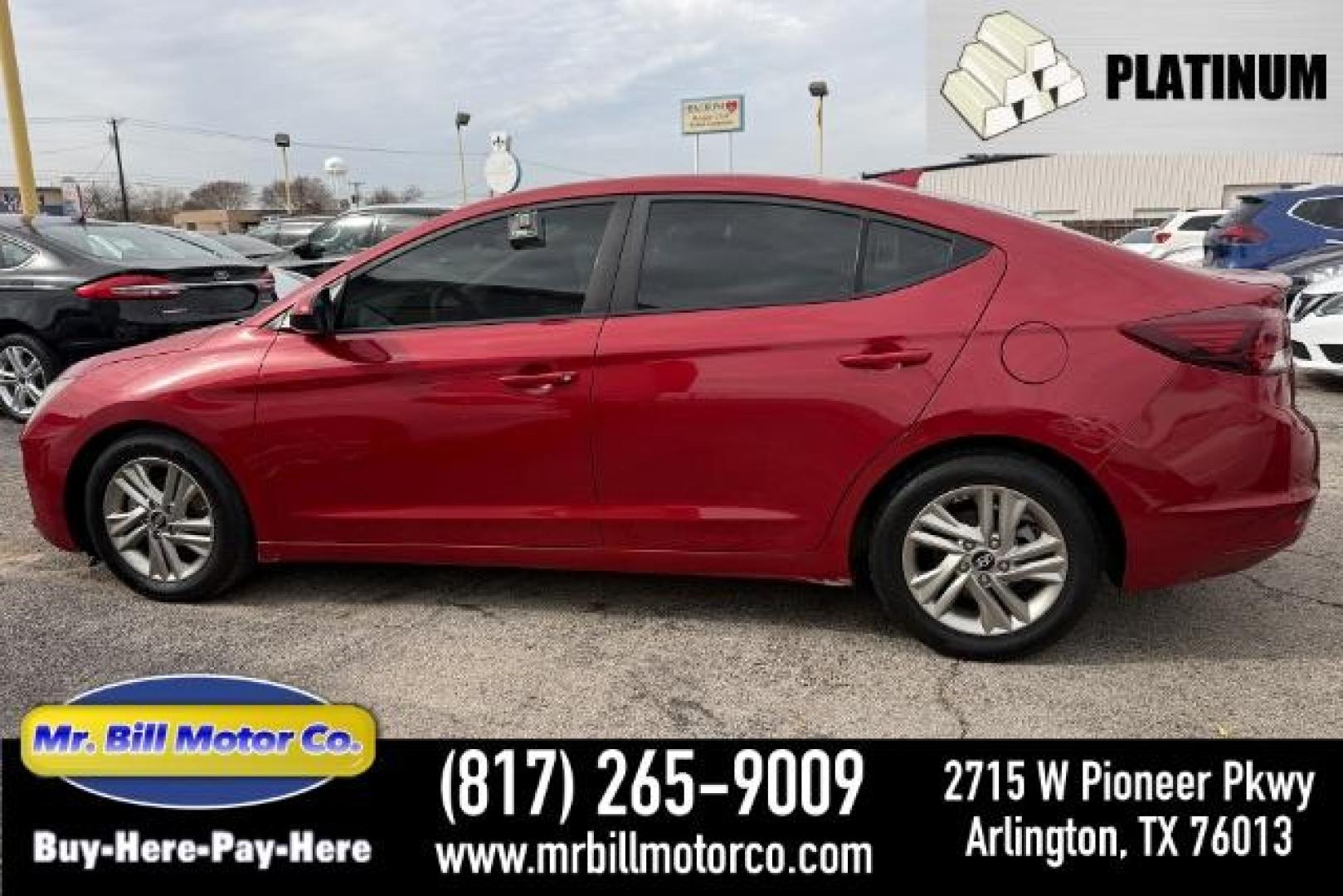 2019 RED Hyundai Elantra SEL (5NPD84LFXKH) with an Nu 2L I-4 DOHC engine, located at 2715 W Pioneer Pkwy, Arlington, TX, 76013, (817) 265-9009, 32.710262, -97.153236 - Photo#19