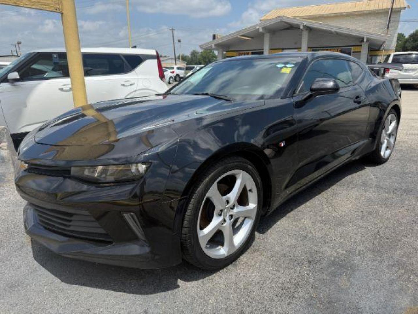 2018 BLACK Chevrolet Camaro 1LT (1G1FB1RX2J0) with an 2L I-4 gasoline direct injection engine, located at 2715 W Pioneer Pkwy, Arlington, TX, 76013, (817) 265-9009, 32.710262, -97.153236 - Photo#2