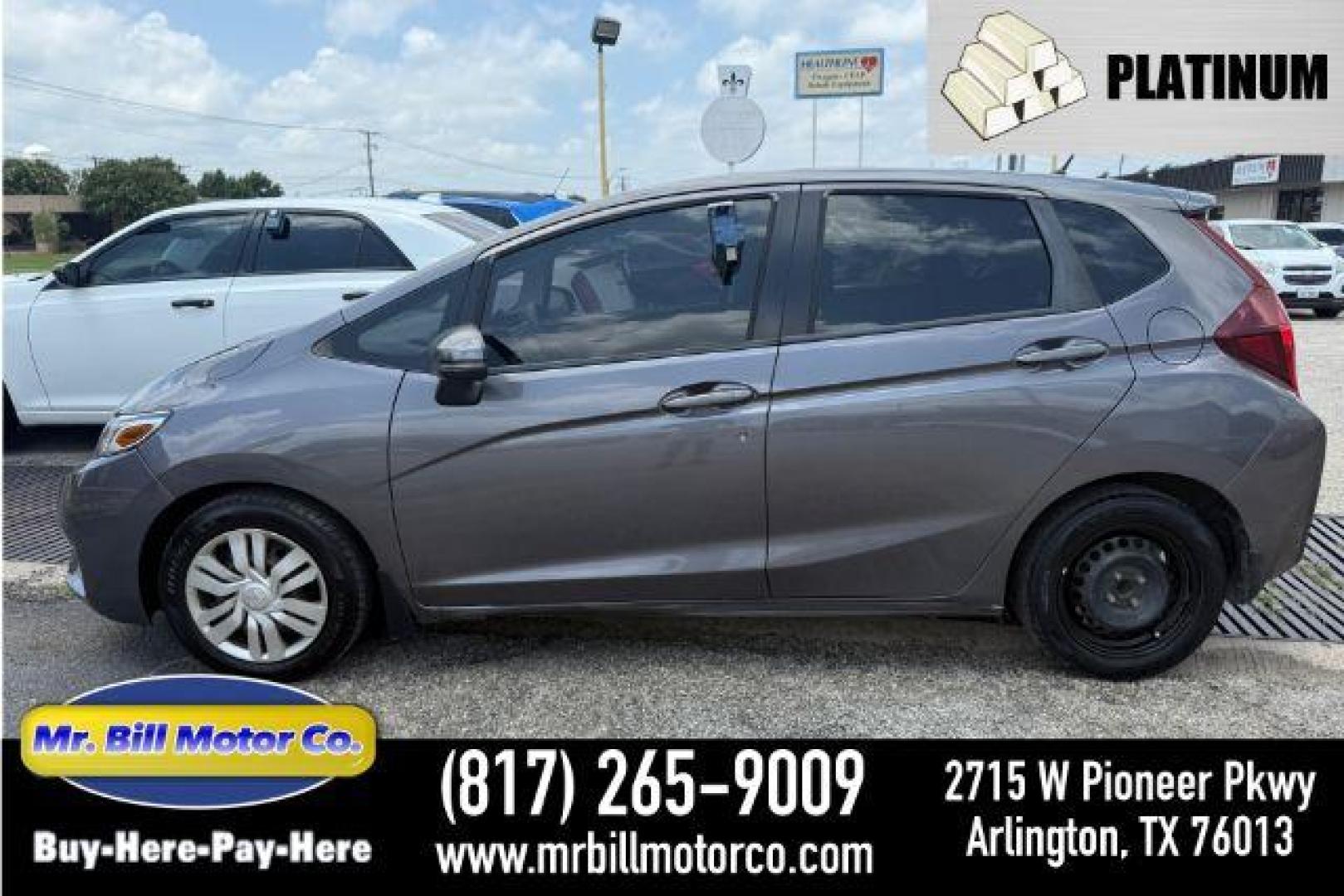 2016 GRAY Honda Fit LX CVT (JHMGK5H5XGX) with an 1.5L L4 SOHC 16V engine, Continuously Variable Transmission transmission, located at 2715 W Pioneer Pkwy, Arlington, TX, 76013, (817) 265-9009, 32.710262, -97.153236 - Photo#0