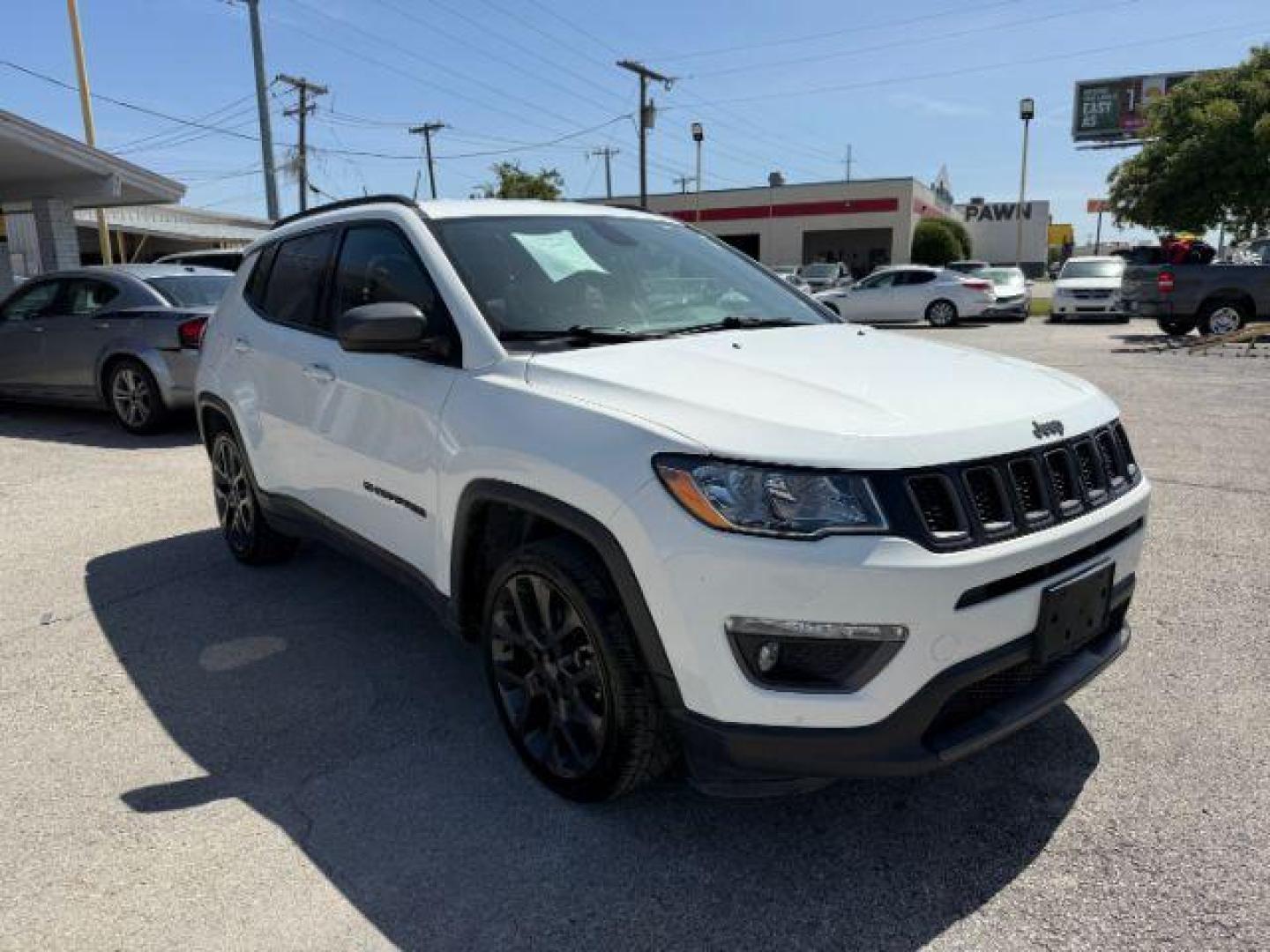 2021 WHITE Jeep Compass 80th Anniversary FWD (3C4NJCEBXMT) with an 2.4L I-4 variable valve control engine, located at 2715 W Pioneer Pkwy, Arlington, TX, 76013, (817) 265-9009, 32.710262, -97.153236 - Photo#5