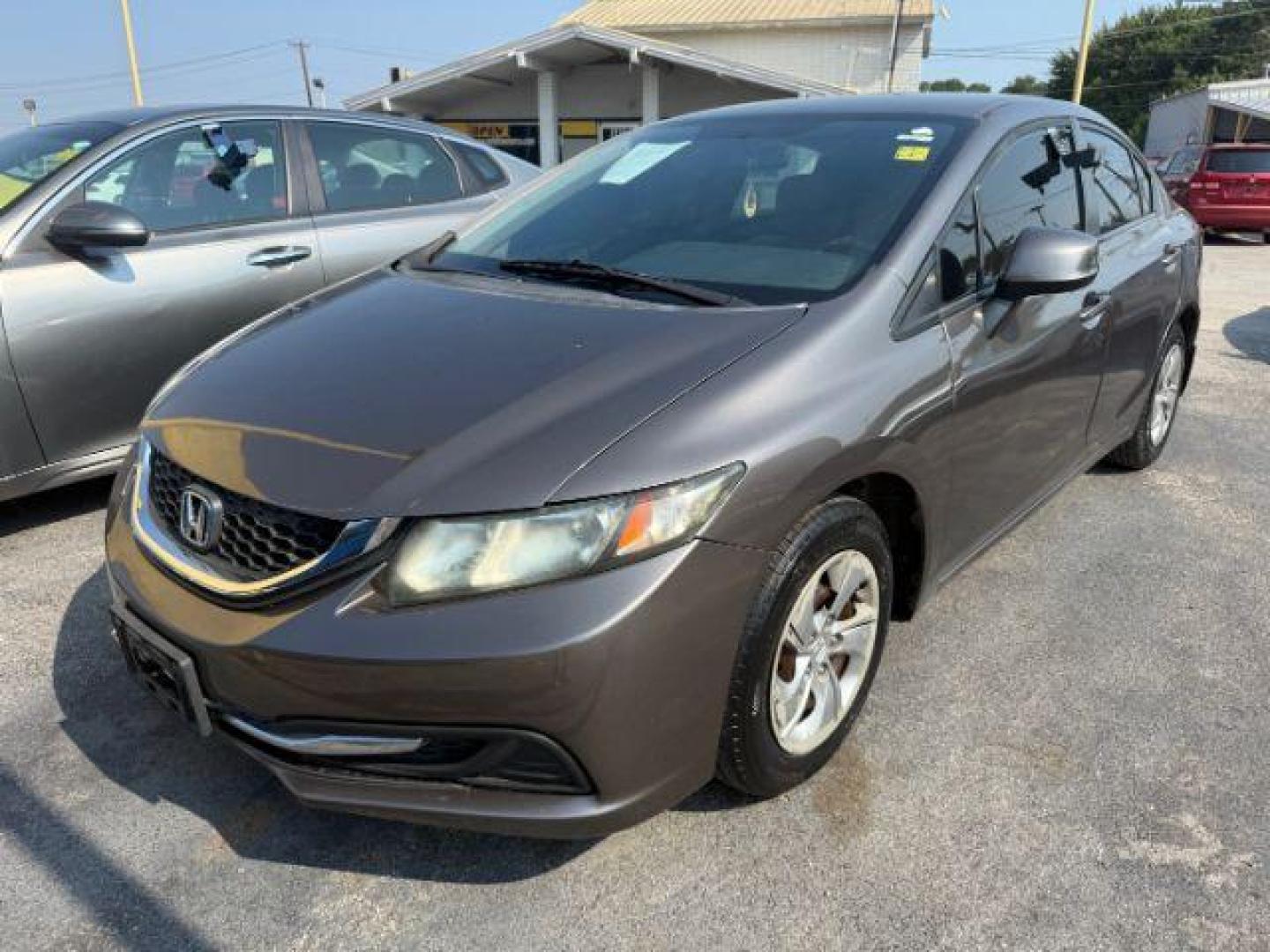 2013 BROWN Honda Civic LX (2HGFB2F55DH) with an 1.8L I-4 i-VTEC variable valve control engine, located at 2715 W Pioneer Pkwy, Arlington, TX, 76013, (817) 265-9009, 32.710262, -97.153236 - Photo#2