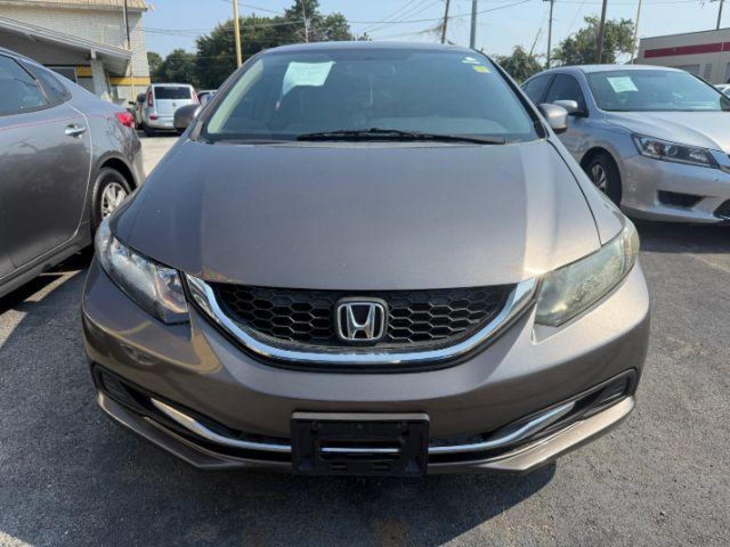 2013 BROWN Honda Civic LX (2HGFB2F55DH) with an 1.8L I-4 i-VTEC variable valve control engine, located at 2715 W Pioneer Pkwy, Arlington, TX, 76013, (817) 265-9009, 32.710262, -97.153236 - Photo#3