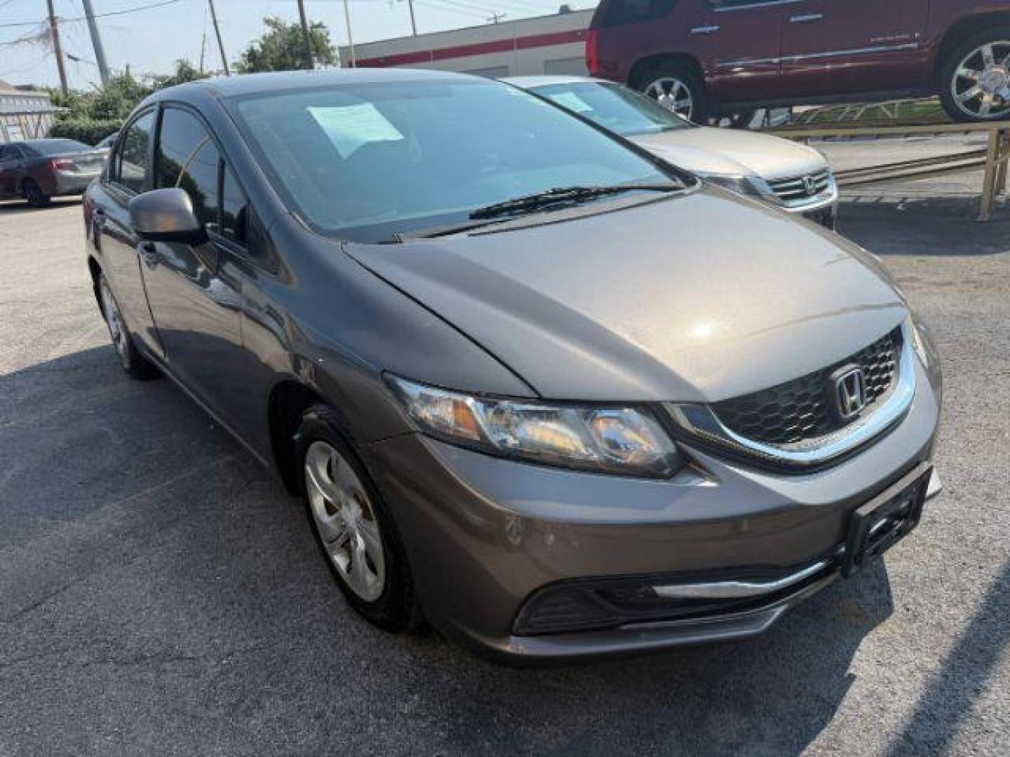 2013 BROWN Honda Civic LX (2HGFB2F55DH) with an 1.8L I-4 i-VTEC variable valve control engine, located at 2715 W Pioneer Pkwy, Arlington, TX, 76013, (817) 265-9009, 32.710262, -97.153236 - Photo#4