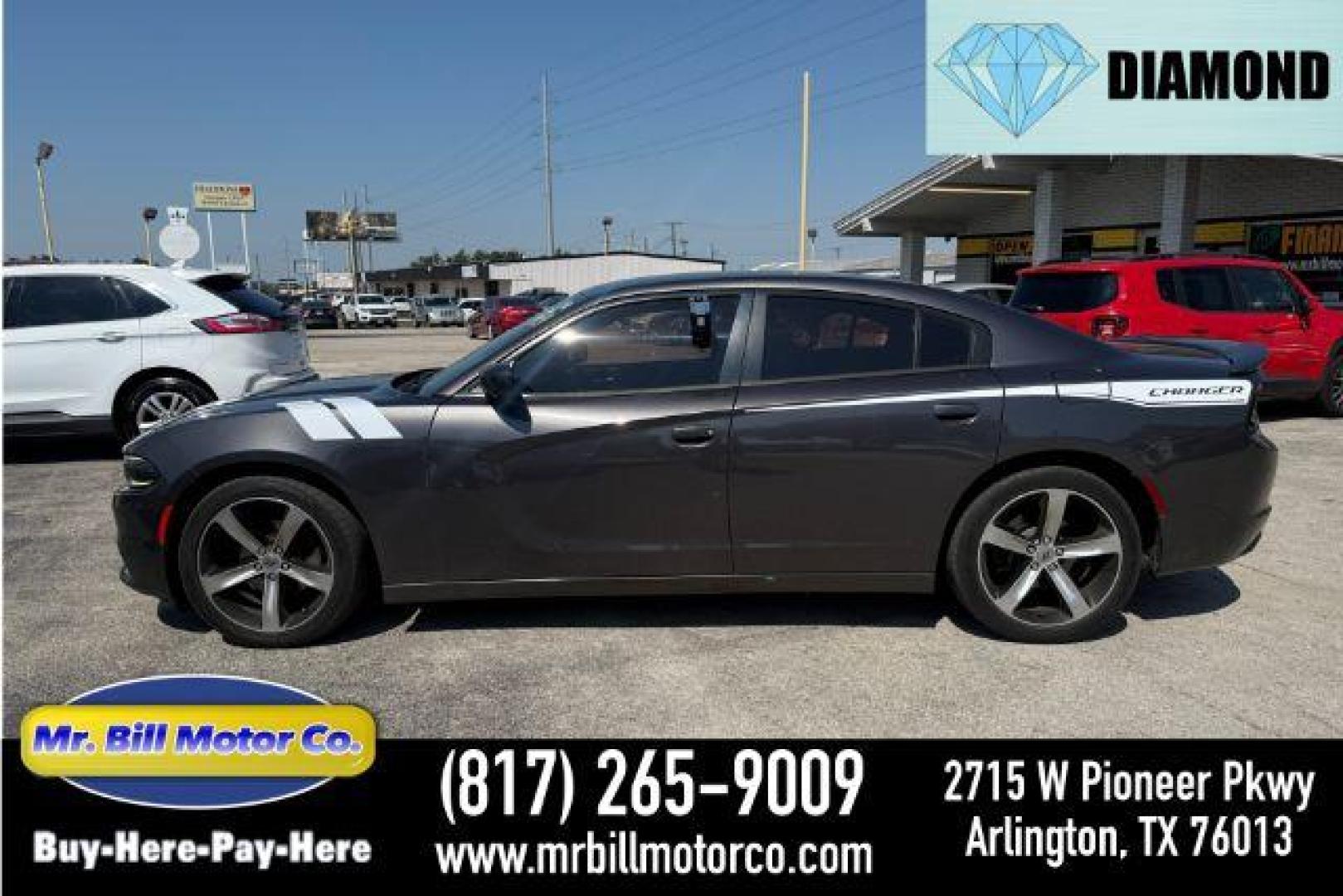 2017 GRAY Dodge Charger SE RWD (2C3CDXBG6HH) with an Pentastar 3.6L V-6 DOHC engine, located at 2715 W Pioneer Pkwy, Arlington, TX, 76013, (817) 265-9009, 32.710262, -97.153236 - Photo#0