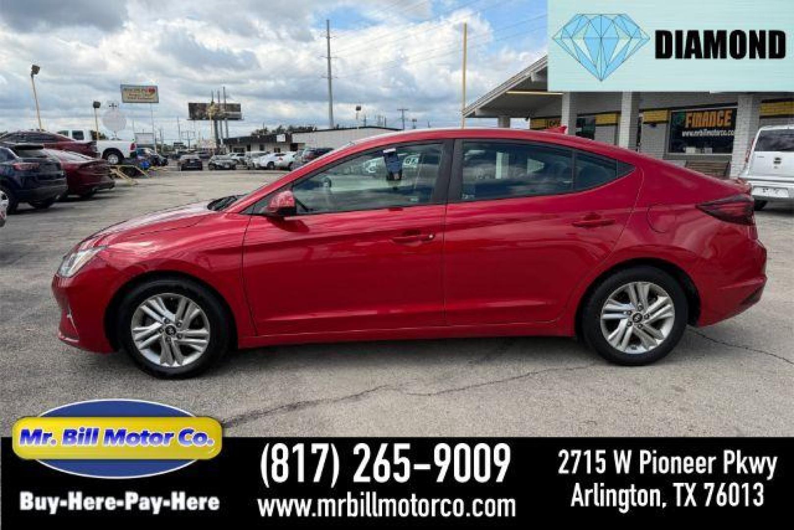 2020 RED Hyundai Elantra SEL (5NPD84LF4LH) with an Nu 2L I-4 DOHC engine, located at 2715 W Pioneer Pkwy, Arlington, TX, 76013, (817) 265-9009, 32.710262, -97.153236 - Photo#0