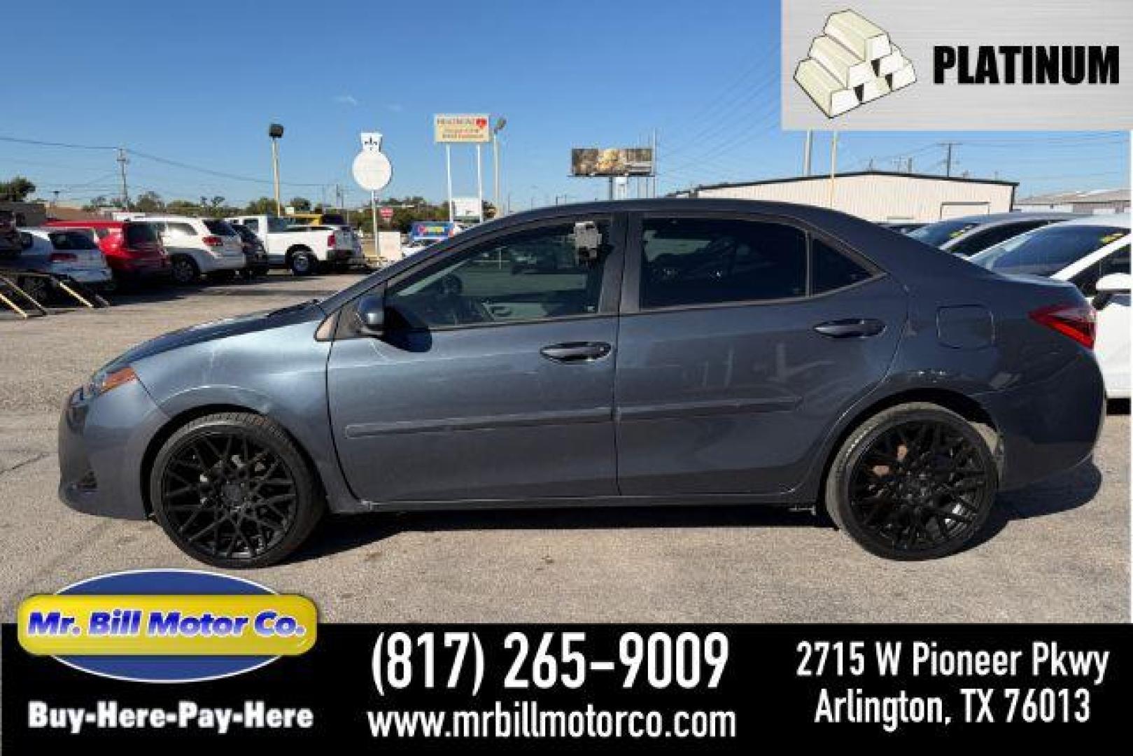 2017 GRAY Toyota Corolla LE (2T1BURHE9HC) with an 1.8L I-4 DOHC engine, located at 2715 W Pioneer Pkwy, Arlington, TX, 76013, (817) 265-9009, 32.710262, -97.153236 - Photo#0