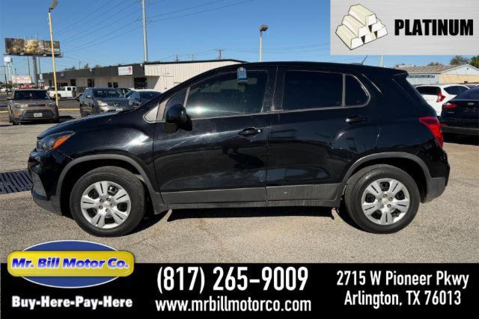 2019 Black Chevrolet Trax LS FWD (3GNCJKSB9KL) with an 1.4L L4 DOHC 16V engine, 6-Speed Automatic transmission, located at 2715 W Pioneer Pkwy, Arlington, TX, 76013, (817) 265-9009, 32.710262, -97.153236 - Photo#0