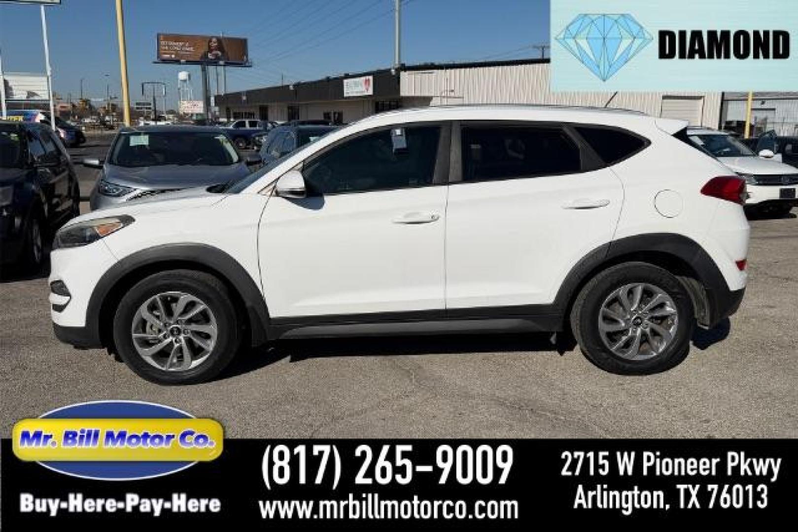 2016 WHITE Hyundai Tucson Eco (KM8J33A29GU) with an 1.6L I-4 gasoline di engine, located at 2715 W Pioneer Pkwy, Arlington, TX, 76013, (817) 265-9009, 32.710262, -97.153236 - Photo#0