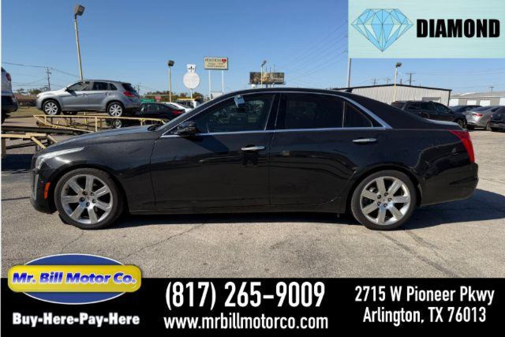 2014 BLACK Cadillac CTS Premium (1G6AT5S36E0) with an 3.6L V-6 gasoline direct injection engine, located at 2715 W Pioneer Pkwy, Arlington, TX, 76013, (817) 265-9009, 32.710262, -97.153236 - Photo#0