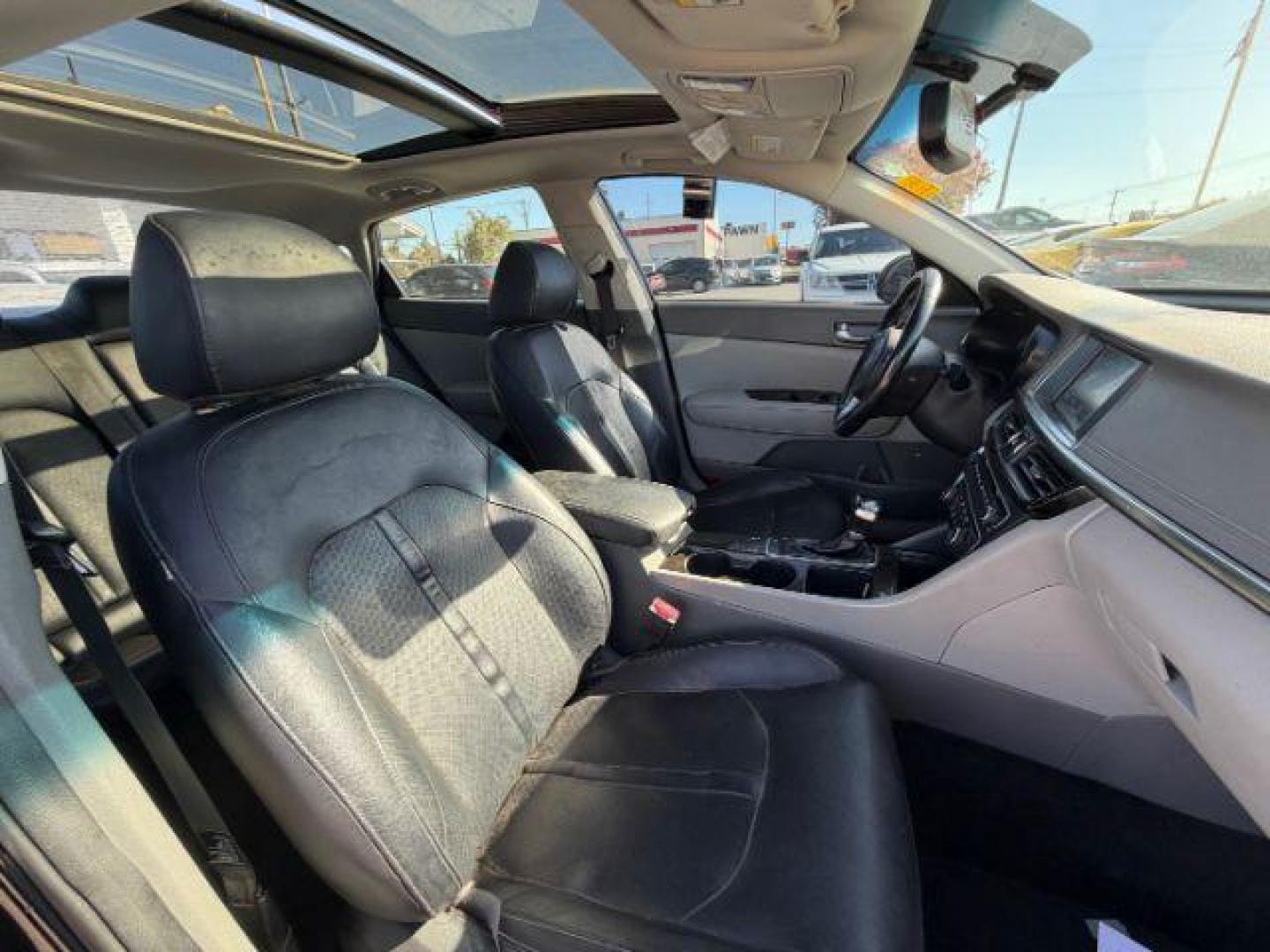 2018 BLACK Kia Optima EX (5XXGU4L34JG) with an Theta II 2.4L I-4 gasoline direct injection engine, located at 2715 W Pioneer Pkwy, Arlington, TX, 76013, (817) 265-9009, 32.710262, -97.153236 - Photo#11