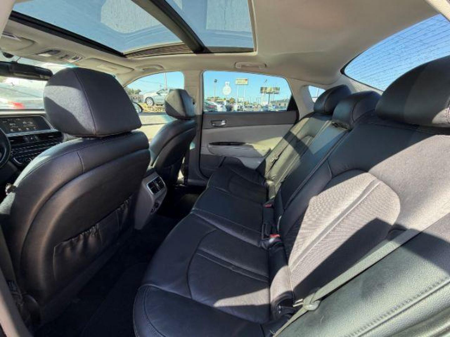 2018 BLACK Kia Optima EX (5XXGU4L34JG) with an Theta II 2.4L I-4 gasoline direct injection engine, located at 2715 W Pioneer Pkwy, Arlington, TX, 76013, (817) 265-9009, 32.710262, -97.153236 - Photo#12