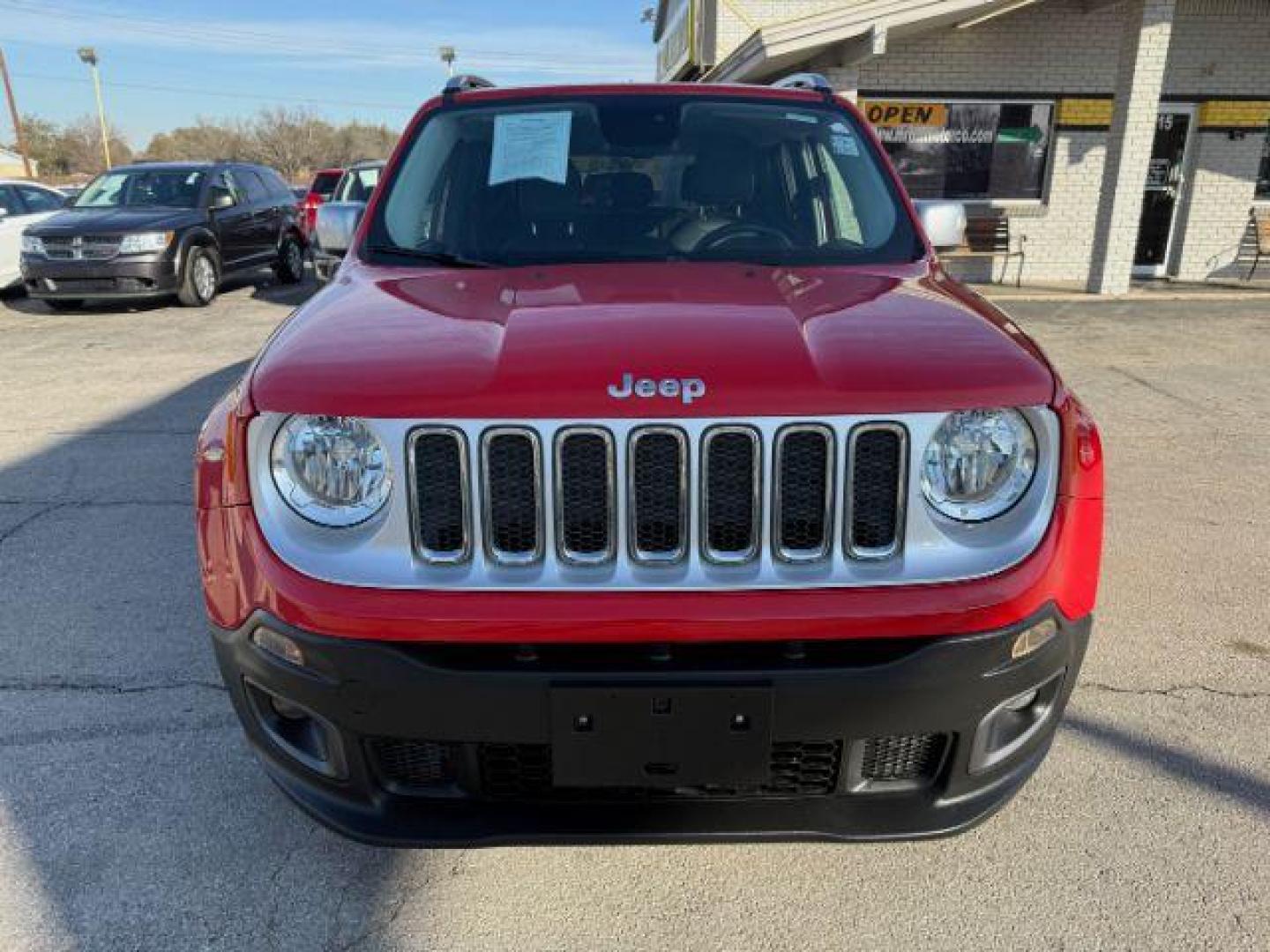 2017 RED Jeep Renegade Limited FWD (ZACCJADB4HP) with an 2.4L L4 DOHC 16V engine, 9-Speed Automatic transmission, located at 2715 W Pioneer Pkwy, Arlington, TX, 76013, (817) 265-9009, 32.710262, -97.153236 - Photo#3