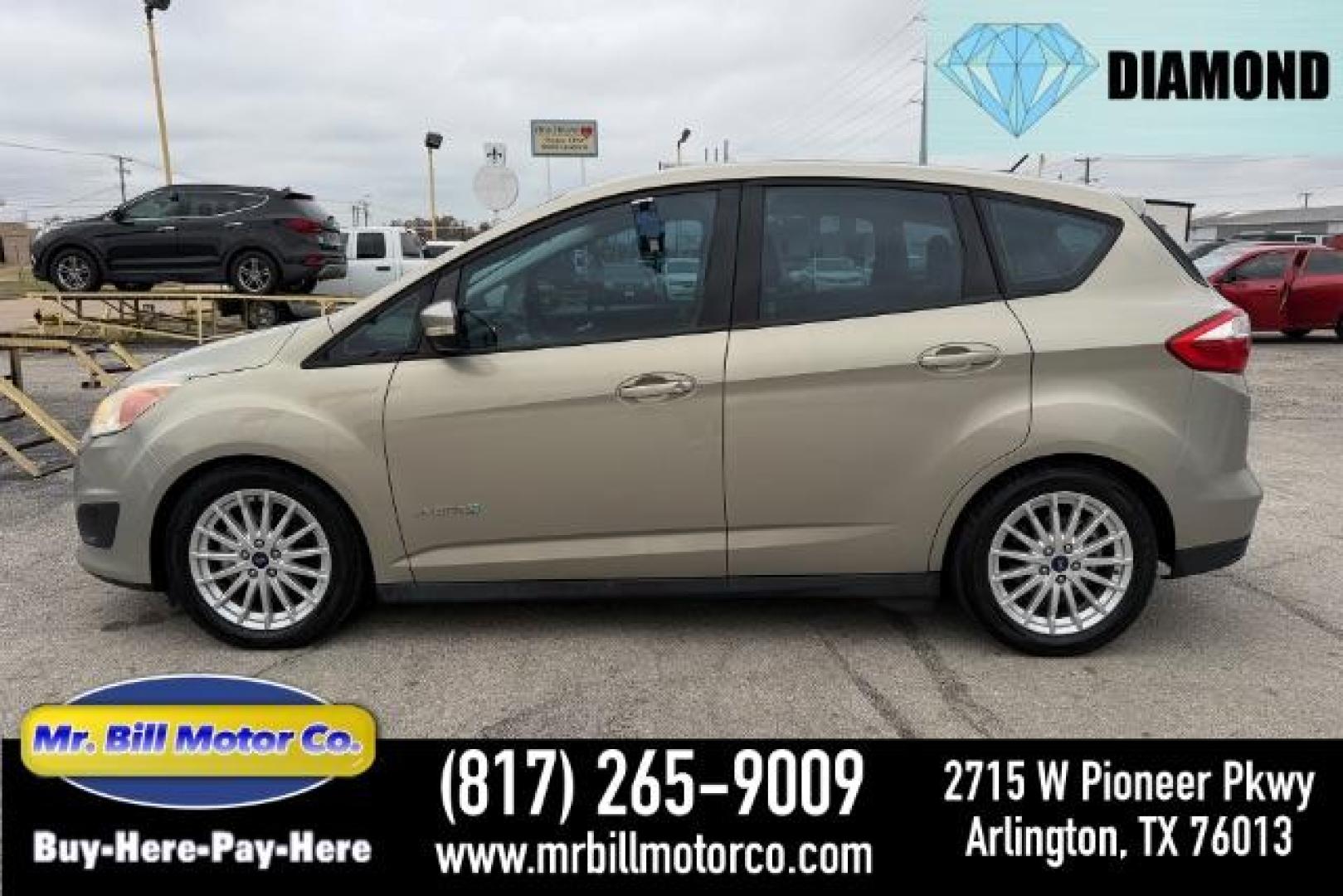 2016 TAN Ford C-Max Hybrid SE (1FADP5AU5GL) with an 2L I-4 DOHC engine, located at 2715 W Pioneer Pkwy, Arlington, TX, 76013, (817) 265-9009, 32.710262, -97.153236 - Photo#0