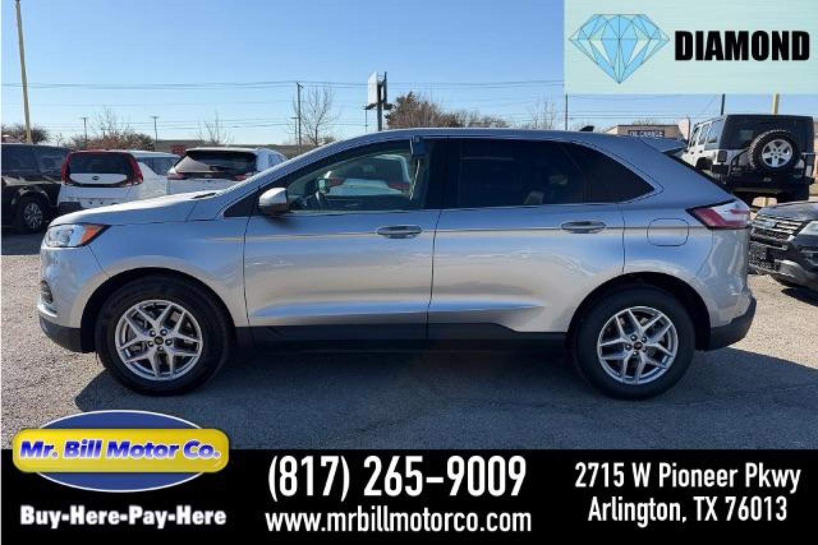 2023 GRAY Ford Edge SEL (2FMPK4J98PB) with an EcoBoost 2L I-4 gasoline direct injection engine, located at 2715 W Pioneer Pkwy, Arlington, TX, 76013, (817) 265-9009, 32.710262, -97.153236 - Photo#0