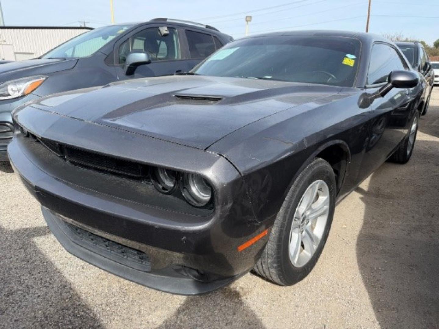 2021 GRAY Dodge Challenger SXT (2C3CDZAG7MH) with an Pentastar 3.6L V-6 D engine, located at 2715 W Pioneer Pkwy, Arlington, TX, 76013, (817) 265-9009, 32.710262, -97.153236- Photo#2