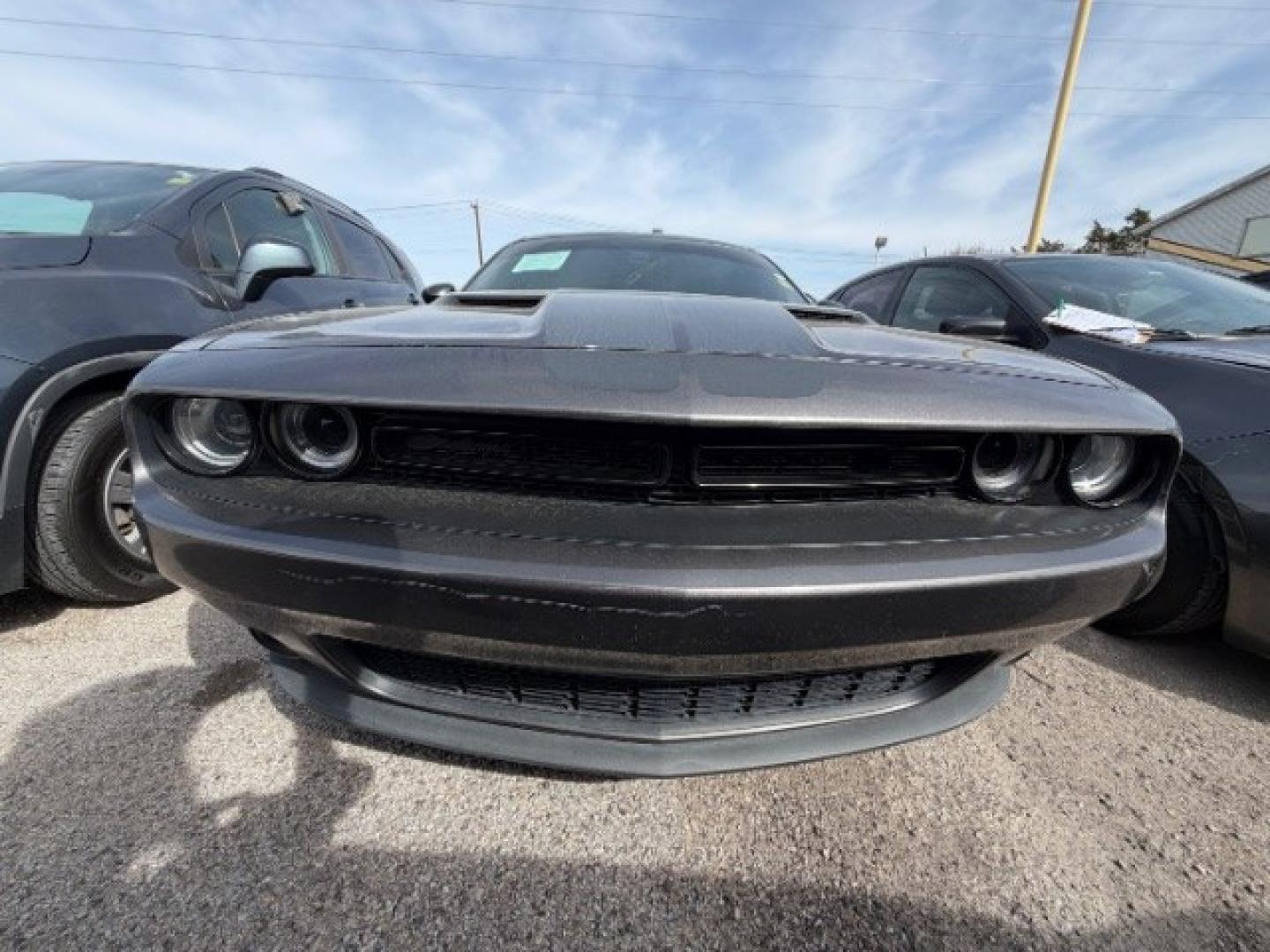 2021 GRAY Dodge Challenger SXT (2C3CDZAG7MH) with an Pentastar 3.6L V-6 D engine, located at 2715 W Pioneer Pkwy, Arlington, TX, 76013, (817) 265-9009, 32.710262, -97.153236- Photo#3