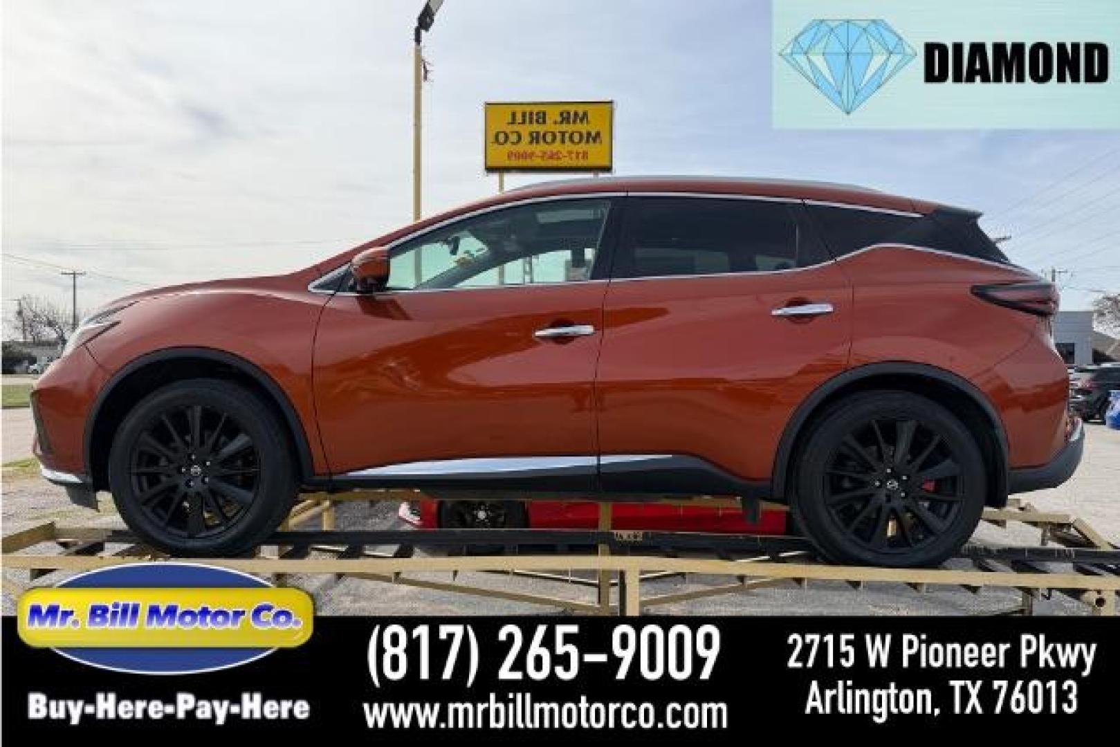 2019 ORANGE Nissan Murano SL (5N1AZ2MJXKN) with an 3.5L V-6 DOHC engine, located at 2715 W Pioneer Pkwy, Arlington, TX, 76013, (817) 265-9009, 32.710262, -97.153236 - Photo#0