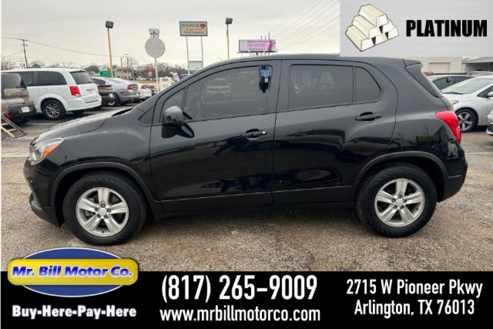 2020 BLACK Chevrolet Trax FWD LT (3GNCJLSB3LL) with an ECOTEC 1.4L I-4 DOHC engine, located at 2715 W Pioneer Pkwy, Arlington, TX, 76013, (817) 265-9009, 32.710262, -97.153236- Photo#0