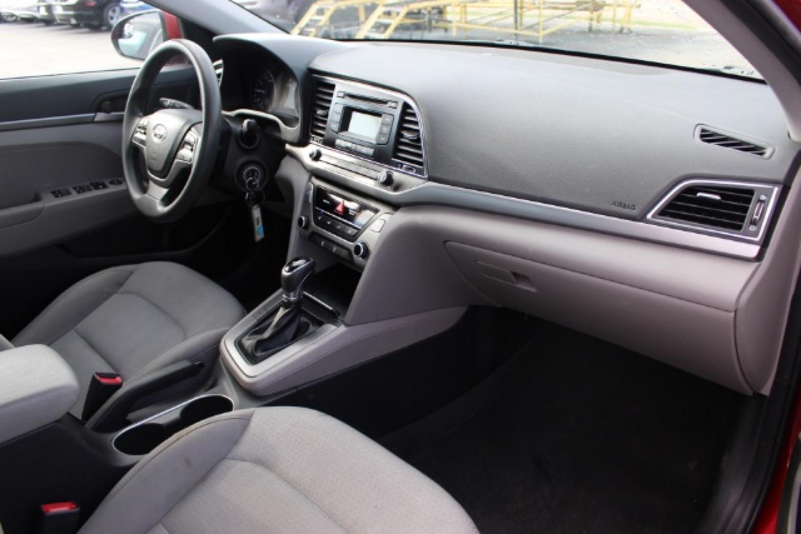2017 RED Hyundai Elantra SE (5NPD84LFXHH) with an Nu 2L I-4 DOHC engine, located at 2715 W Pioneer Pkwy, Arlington, TX, 76013, (817) 265-9009, 32.710262, -97.153236- Photo#12