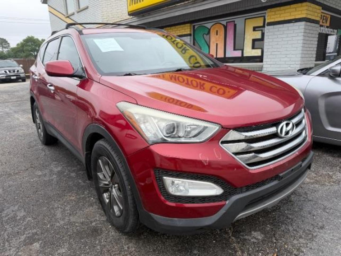 2015 RED Hyundai Santa Fe Sport 2.4L (5XYZU3LB2FG) with an Theta II 2.4L I-4 gasoline direct injection engine, located at 2715 W Pioneer Pkwy, Arlington, TX, 76013, (817) 265-9009, 32.710262, -97.153236 - Photo#3