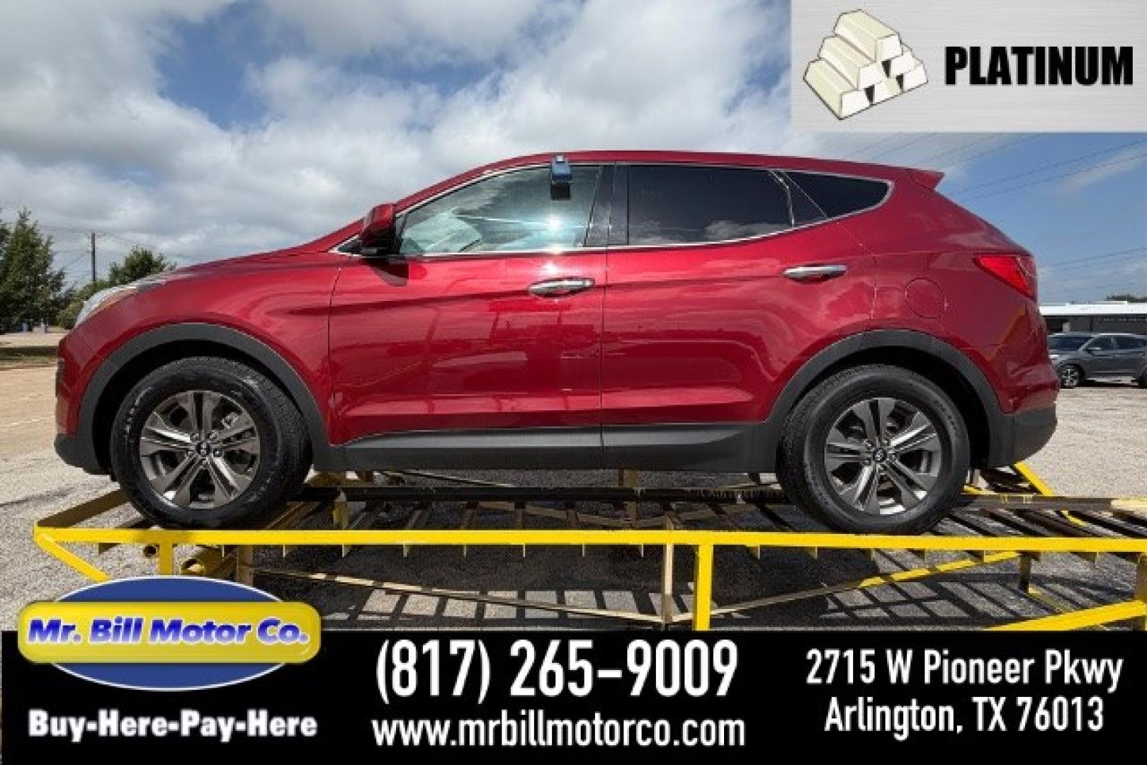 2016 RED Hyundai Santa Fe Sport 2.4L (5XYZT3LBXGG) with an Theta II 2.4L I-4 gasoline direct injection engine, located at 2715 W Pioneer Pkwy, Arlington, TX, 76013, (817) 265-9009, 32.710262, -97.153236- Photo#0