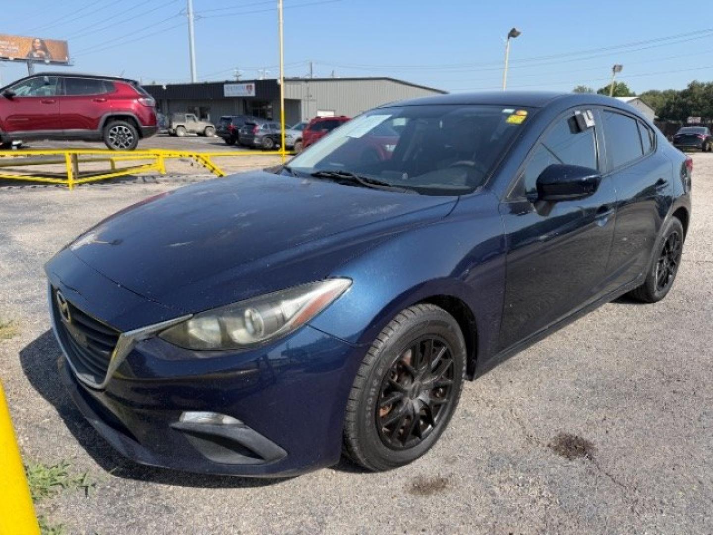 2014 BLUE Mazda MAZDA3 i Sport AT 4-Door (JM1BM1U77E1) with an 2.0L L4 DOHC 16V engine, 6-Speed Automatic transmission, located at 2715 W Pioneer Pkwy, Arlington, TX, 76013, (817) 265-9009, 32.710262, -97.153236- Photo#2