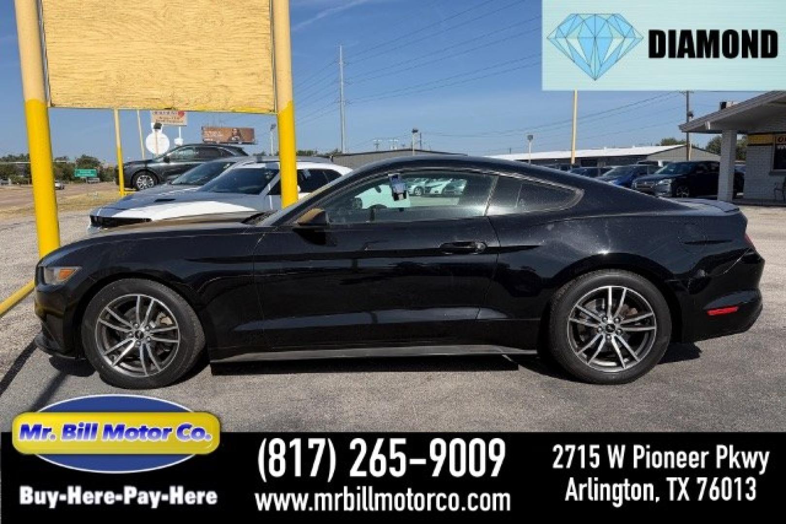 2017 GRAY Ford Mustang EcoBoost (1FA6P8TH5H5) with an EcoBoost 2.3L I-4 gasoline direct injection engine, located at 2715 W Pioneer Pkwy, Arlington, TX, 76013, (817) 265-9009, 32.710262, -97.153236- Photo#0