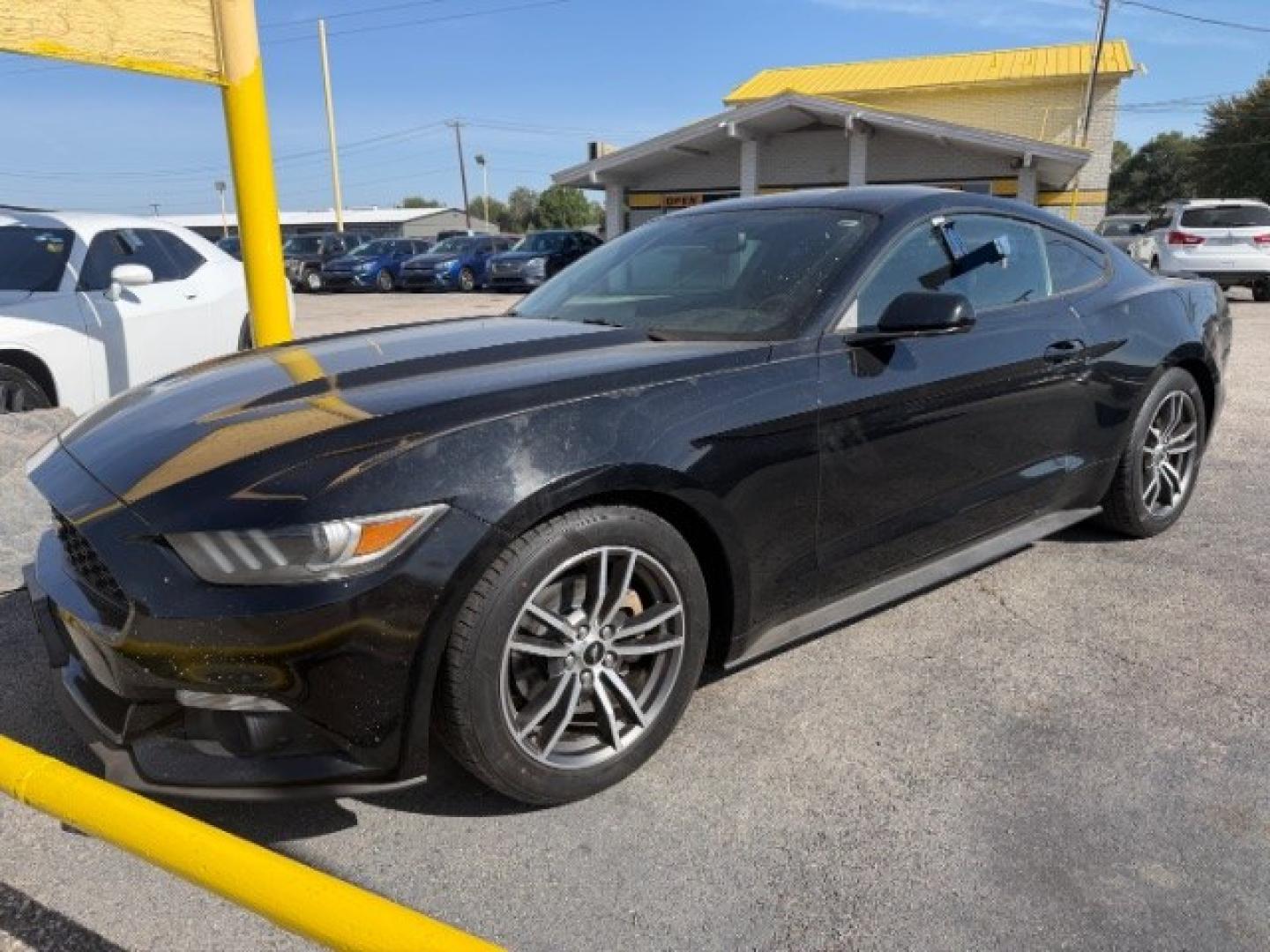 2017 GRAY Ford Mustang EcoBoost (1FA6P8TH5H5) with an EcoBoost 2.3L I-4 gasoline direct injection engine, located at 2715 W Pioneer Pkwy, Arlington, TX, 76013, (817) 265-9009, 32.710262, -97.153236- Photo#2