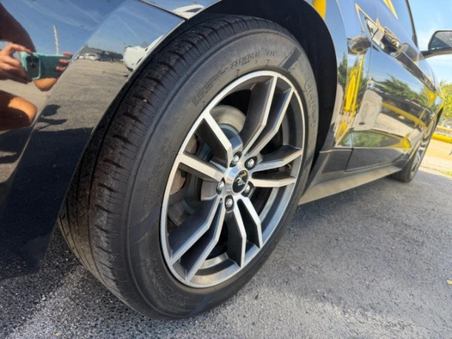 2017 GRAY Ford Mustang EcoBoost (1FA6P8TH5H5) with an EcoBoost 2.3L I-4 gasoline direct injection engine, located at 2715 W Pioneer Pkwy, Arlington, TX, 76013, (817) 265-9009, 32.710262, -97.153236- Photo#8